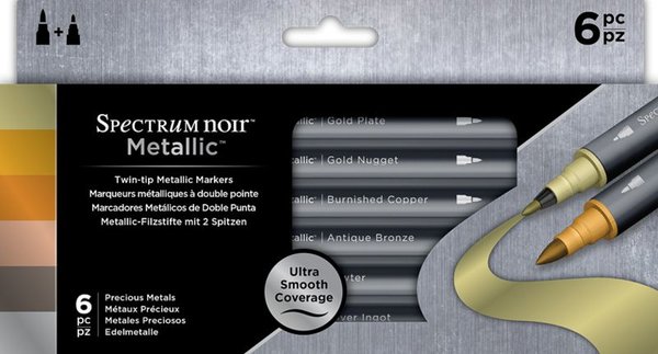 Spectrum Noir Spectrum Noir Metallic Makers Precious Metals (6pc) (SPECN-MM-MET6) Spectrum Noir Spectrum Noir Metallic Makers Precious Metals (6pc) (SPECN-MM-MET6)