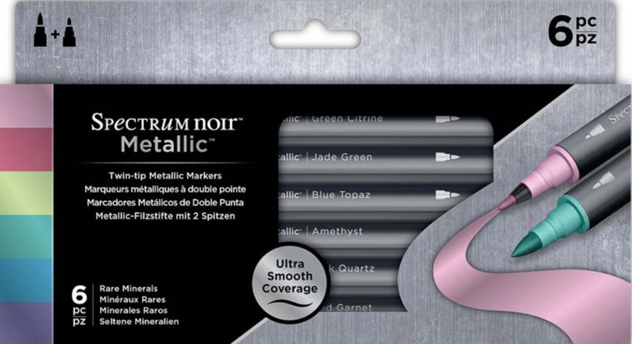 Spectrum Noir Spectrum Noir Metallic Markers Rare Minerals (6pc) (SPECN-MM-MIN6) Spectrum Noir Spectrum Noir Metallic Markers Rare Minerals (6pc) (SPECN-MM-MIN6)