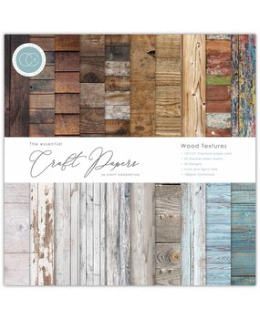 Craft Consortium Essential Craft Papers 12x12 Inch Paper Pad Wood Textures (CCEPAD001)