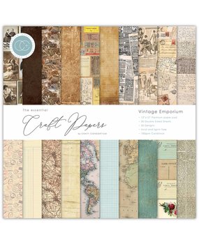 Craft Consortium Essential Craft Papers 12x12 Inch Paper Pad Vintage Emporium (CCEPAD004)