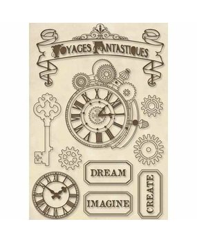 Stamperia Wooden Shapes A5 Voyages Fantastiques (KLSP055) (DISCONTINUED)