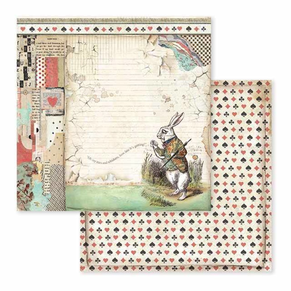 Stamperia Alice 12x12 Inch Paper Pack (SBBL52)