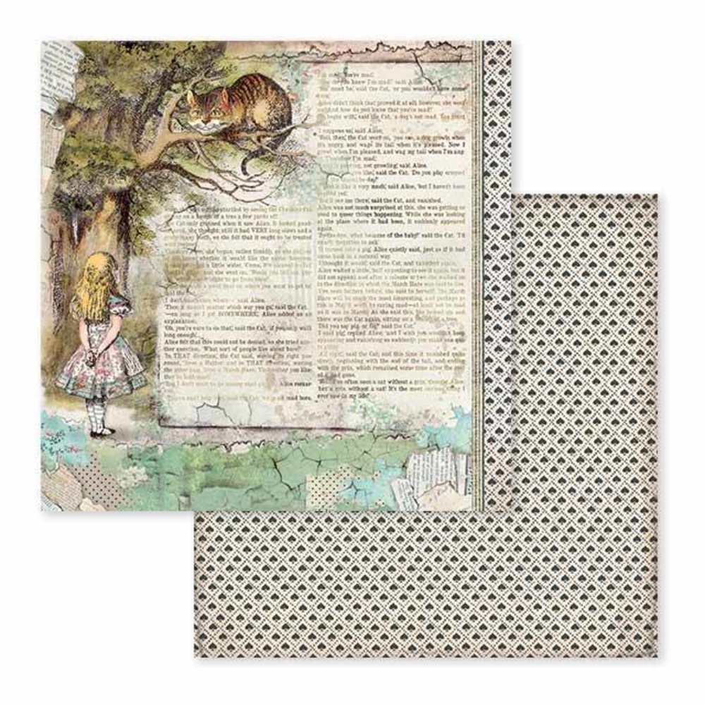 Stamperia Alice 12x12 Inch Paper Pack (SBBL52)