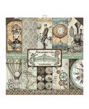 Stamperia Voyages Fantastiques 12x12 Inch Paper Pack (SBBL53)
