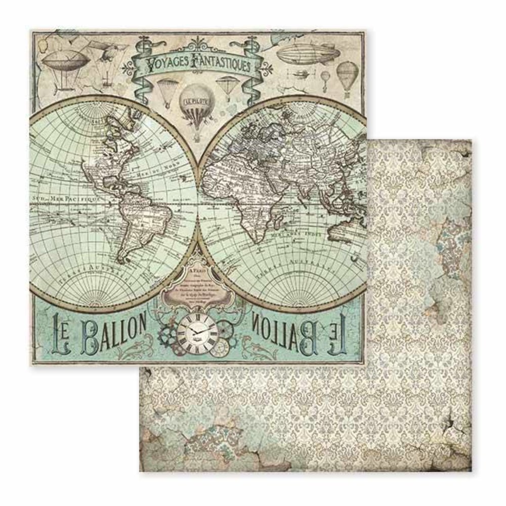 Stamperia Voyages Fantastiques 12x12 Inch Maxi Paper Pack (SBBXL01) (DISCONTINUED)
