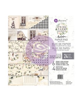 Prima Marketing Spring Farmhouse 12x12 Inch Paper Pad (994853) (DISCONTINUED)