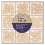Papermania Bare Basics Mixed Wooden Shapes Autumn Garden (PMA 174724) (DISCONTINUED)
