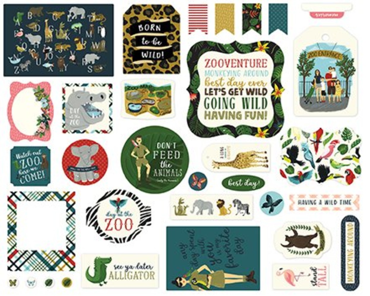Echo Park Animal Safari  Ephemera (ZOO167024) (DISCONTINUED) Echo Park Animal Safari  Ephemera (ZOO167024) (DISCONTINUED)