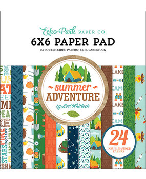 Echo Park Summer Adventure 6x6 Inch Paper Pad (SA180023) (DISCONTINUED) Echo Park Summer Adventure 6x6 Inch Paper Pad (SA180023) (DISCONTINUED)