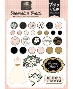 Echo Park Wedding Day Decorative Brads (WD181020) (OUTLET)