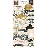 Echo Park Wedding Day 6x13 Inch Chipboard Accents (WD181021) (DISCONTINUED)
