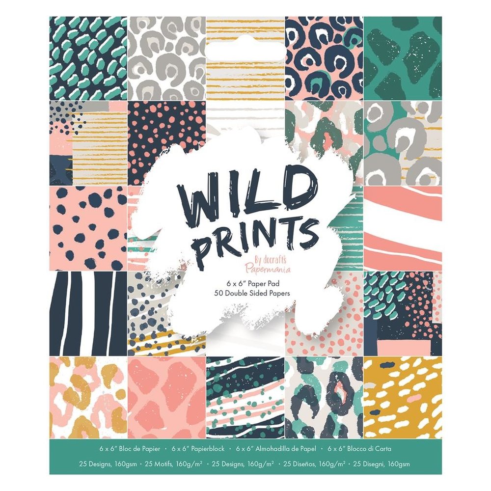 Papermania Wild Prints 6x6 Inch Paper Pad (PMA 160513) (DISCONTINUED)