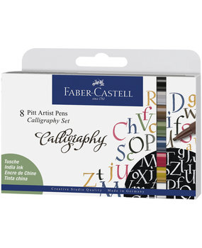 Faber Castell Drawing Pen Pitt Artist Set Calligraphy (8pcs) (FC-167508) (DISCONTINUED)
