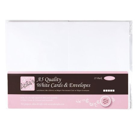 Anita's A5 Cards & Envelopes White (25pk) (ANT 1514020)