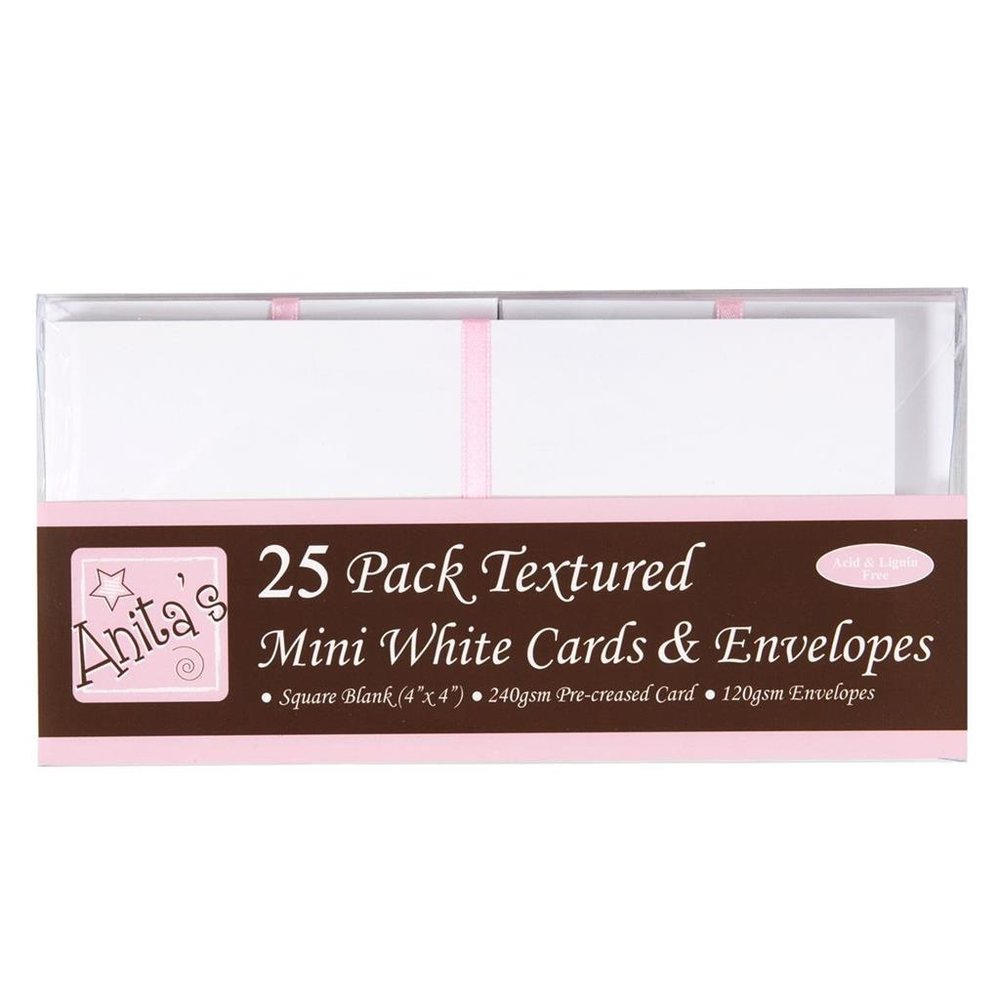 Anita's 4x4 Inch Cards & Envelopes White (25pk) (ANT 1515000) Anita's 4x4 Inch Cards & Envelopes White (25pk) (ANT 1515000)