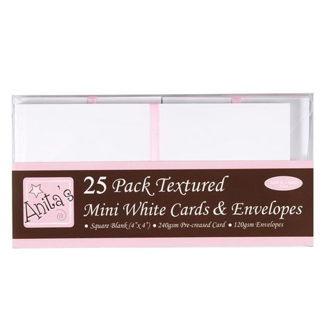 Anita's 4x4 Inch Cards & Envelopes White (25pk) (ANT 1515000) Anita's 4x4 Inch Cards & Envelopes White (25pk) (ANT 1515000)