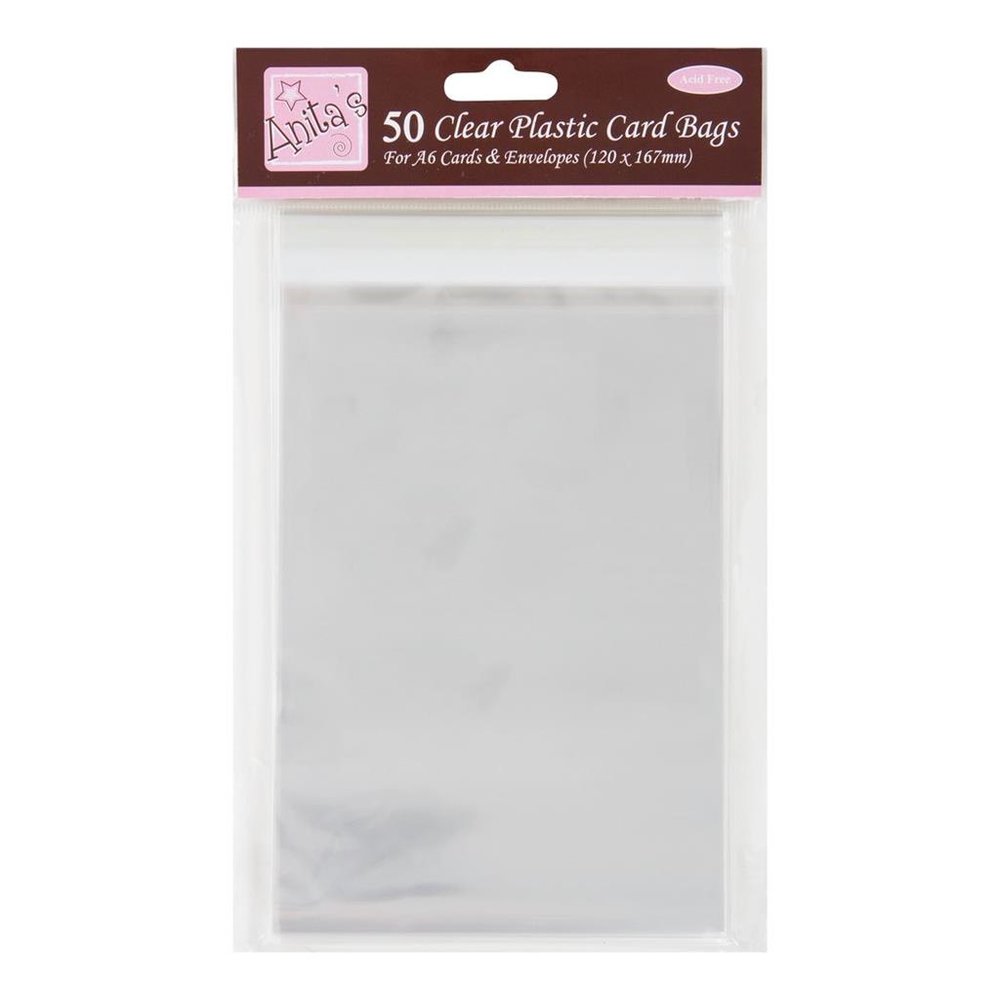 Anita's A6 Clear Plastic Card Bags (50pk) (ANT 1651000) Anita's A6 Clear Plastic Card Bags (50pk) (ANT 1651000)
