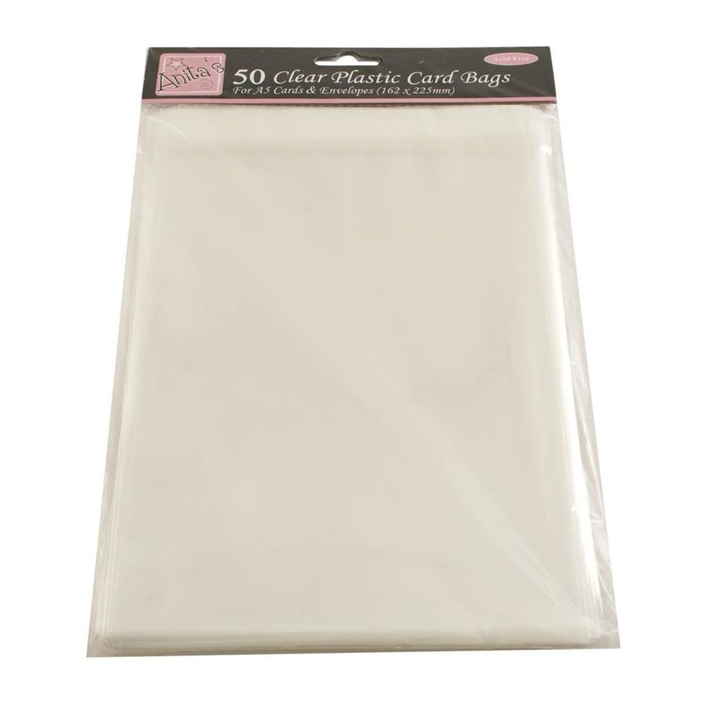 Anita's A5 Clear Plastic Card Bags (50pk) (ANT 1651003) Anita's A5 Clear Plastic Card Bags (50pk) (ANT 1651003)