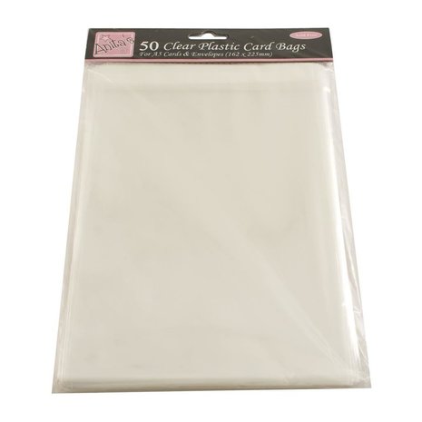 Anita's A5 Clear Plastic Card Bags (50pk) (ANT 1651003) Anita's A5 Clear Plastic Card Bags (50pk) (ANT 1651003)