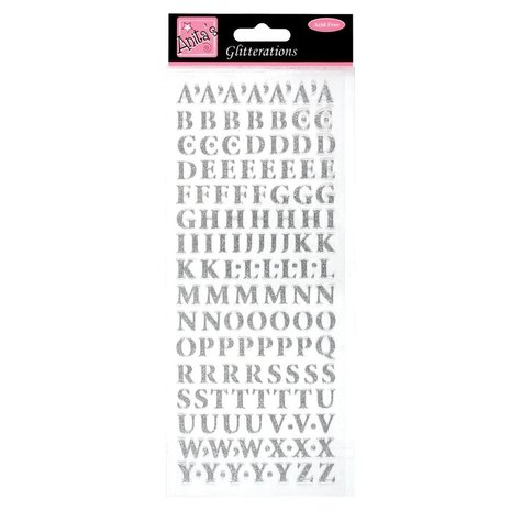 Anita's Glitterations Upper Case Alphabet Silver (ANT 8181001) (DISCONTINUED) Anita's Glitterations Upper Case Alphabet Silver (ANT 8181001) (DISCONTINUED)