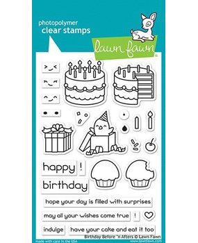 Lawn Fawn Birthday Before 'n Afters Clear Stamps (LF1958) (DISCONTINUED) Lawn Fawn Birthday Before 'n Afters Clear Stamps (LF1958) (DISCONTINUED)
