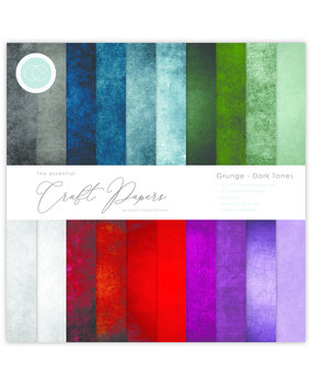 Craft Consortium Essential Craft Papers 12x12 Inch Paper Pad Grunge Dark Tones (CCEPAD007)