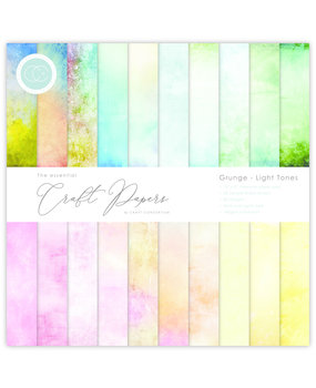 Craft Consortium Essential Craft Papers 12x12 Inch Paper Pad Grunge Light Tones (CCEPAD008)