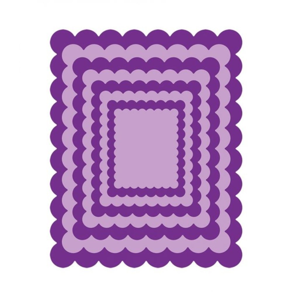 Gemini Scalloped Edge Rectangle Elements Dies (GEM-MD-ELE-SCRE) (DISCONTINUED)
