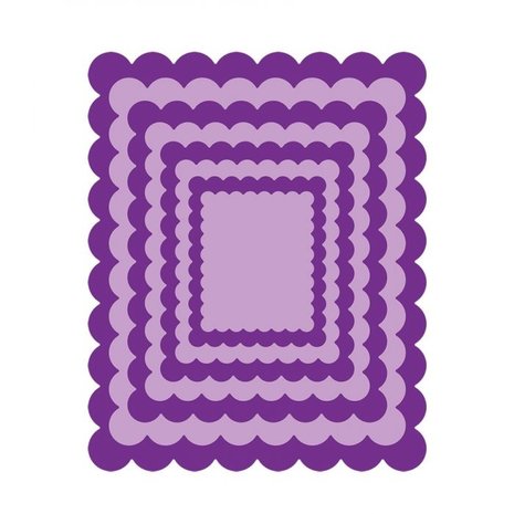 Gemini Scalloped Edge Rectangle Elements Dies (GEM-MD-ELE-SCRE) (DISCONTINUED)
