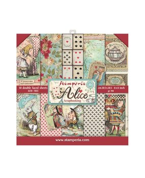 Stamperia Alice 8x8 Inch Paper Pack (SBBS01)