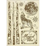 Stamperia Wooden Shapes A5  Cosmos Wolf (KLSP056) (DISCONTINUED)