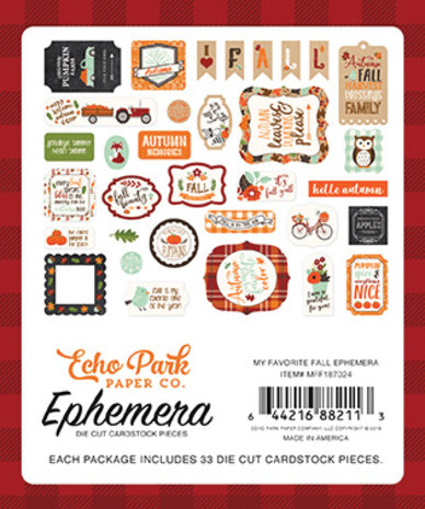 Echo Park My Favorite Fall Ephemera (MFF187024) (OUTLET)