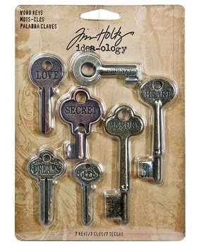 Idea-ology Tim Holtz Word Keys (7pcs) (TH92680) (DISCONTINUED)