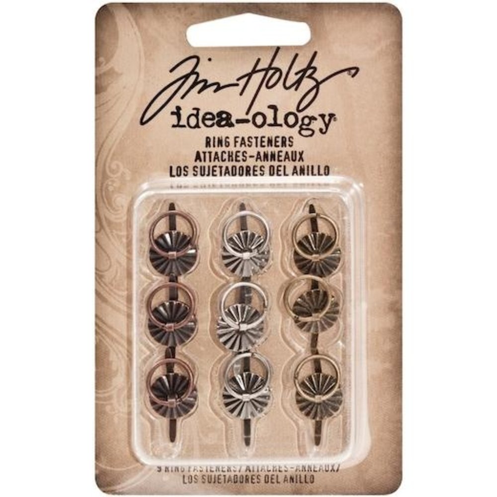 Idea-ology Tim Holtz Ring Fasteners (9pcs) (TH93060) Idea-ology Tim Holtz Ring Fasteners (9pcs) (TH93060)