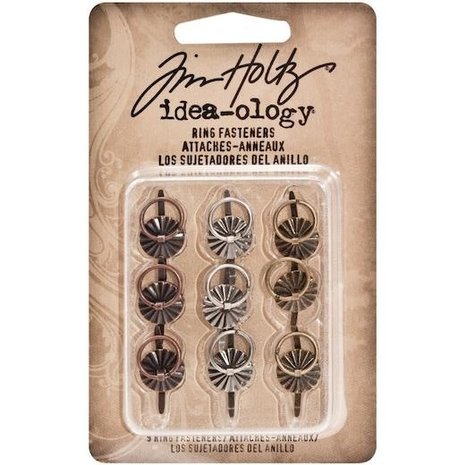 Idea-ology Tim Holtz Ring Fasteners (9pcs) (TH93060) Idea-ology Tim Holtz Ring Fasteners (9pcs) (TH93060)