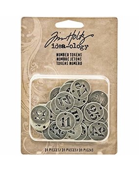 Idea-ology Tim Holtz Number Tokens (31pcs) (TH93244)