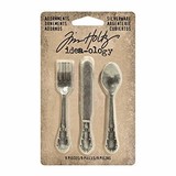 Idea-ology Tim Holtz Adornments Silverware (9pcs) (TH93254)