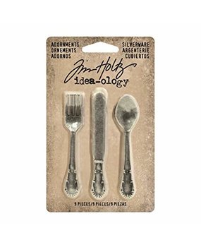 Idea-ology Tim Holtz Adornments Silverware (9pcs) (TH93254)