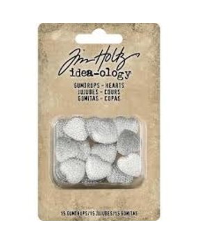 Idea-ology Tim Holtz Gumdrop Hearts (15pcs) (TH93681) (DISCONTINUED)