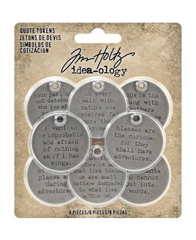Idea-ology Tim Holtz Quote Tokens (8pcs) (TH93691) (DISCONTINUED)