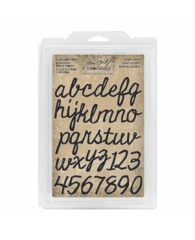 Idea-ology Tim Holtz Cling Foam Stamps Cutout Script (38pcs) (TH93701) (DISCONTINUED)