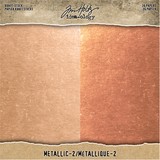 Idea-ology Tim Holtz Kraft-Stock 8x8 Inch Metallic 2 Rose Gold & Copper (TH93780)