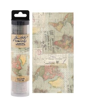 Idea-ology Tim Holtz Collage Paper Travel (6yards) (TH93950)