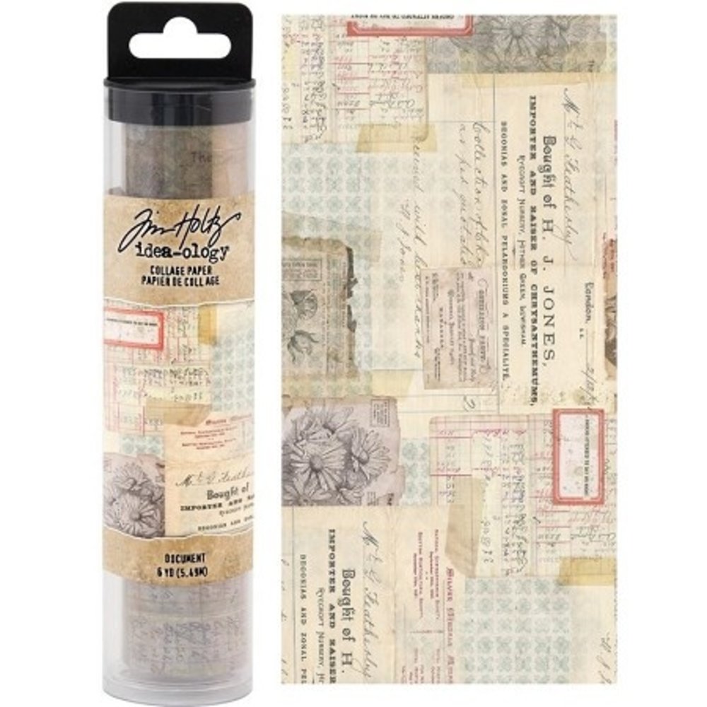 Idea-ology Tim Holtz Collage Paper Document (6yards) (TH93951) Idea-ology Tim Holtz Collage Paper Document (6yards) (TH93951)