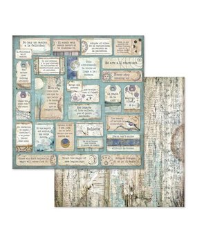 Stamperia Cosmos Quotes 12x12 Inch Paper Sheet (SBB654) (DISCONTINUED)