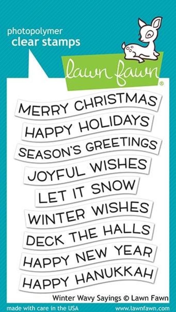 Lawn Fawn Winter Wavy Sayings Clear Stamps (LF2037) (OUTLET) Lawn Fawn Winter Wavy Sayings Clear Stamps (LF2037) (OUTLET)