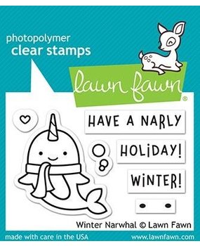 Lawn Fawn Winter Narwhal Clear Stamps (LF2038) (DISCONTINUED)