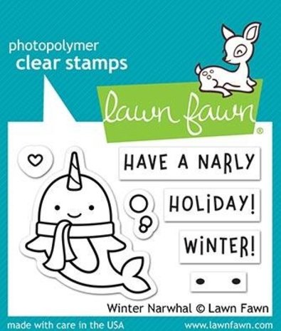 Lawn Fawn Winter Narwhal Clear Stamps (LF2038) (OUTLET) Lawn Fawn Winter Narwhal Clear Stamps (LF2038) (OUTLET)