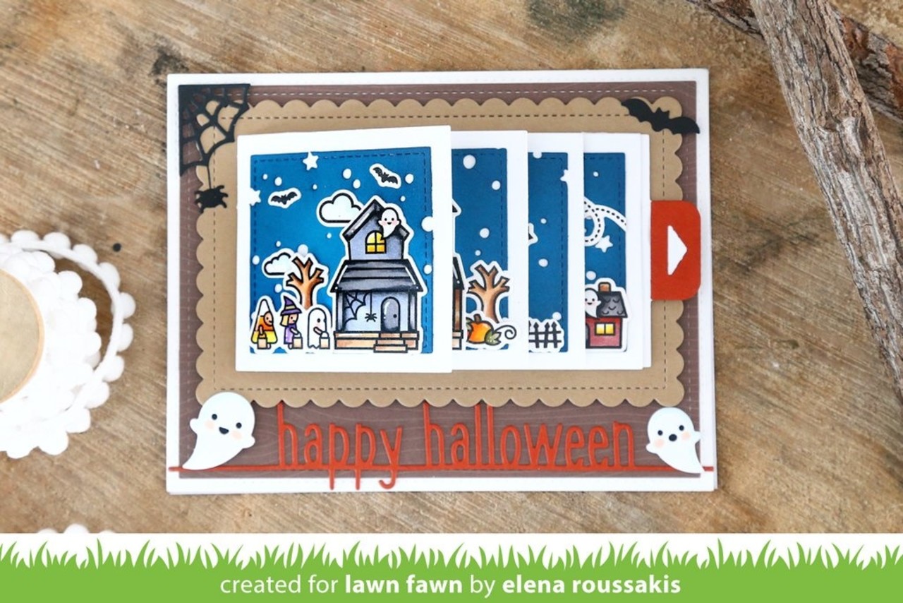Lawn Fawn Happy Halloween Line Border Dies (LF2061) (OUTLET)