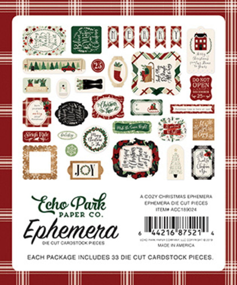 Echo Park A Cozy Christmas Ephemera (ACC189024) (OUTLET) Echo Park A Cozy Christmas Ephemera (ACC189024) (OUTLET)